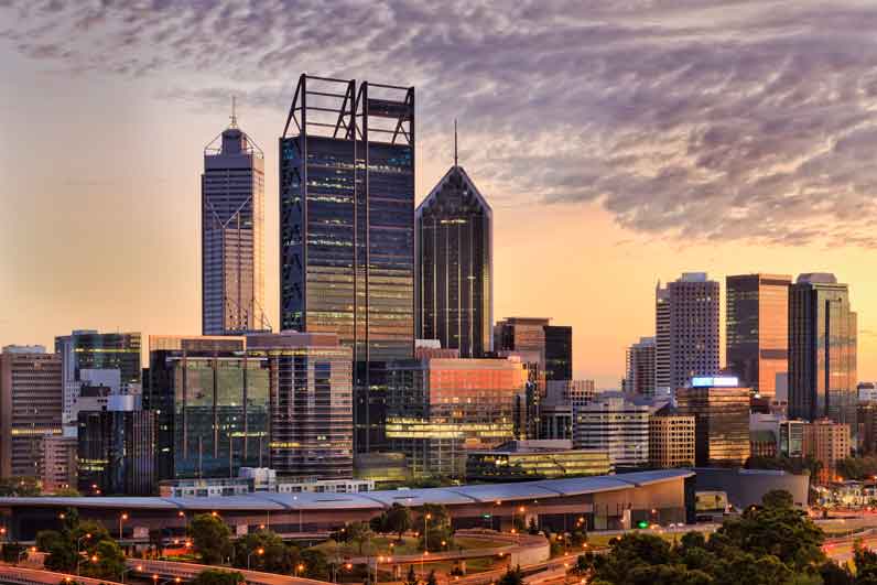 PERTH CBD Kings Close Peach Rise