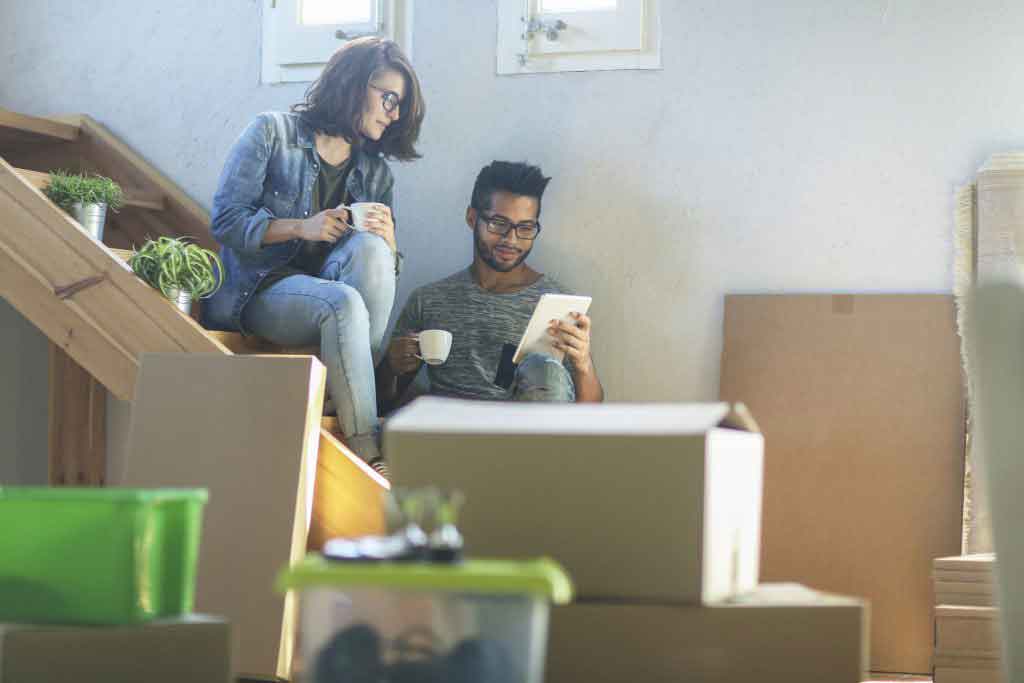 couple moving house