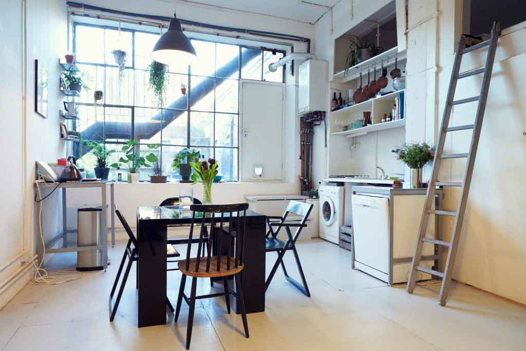 Open Plan Living Area In Modern Apartment Conversion