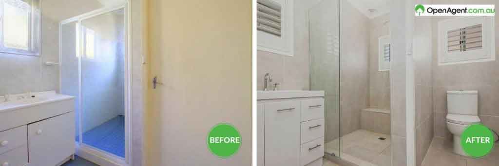 bathroom before and after renovation