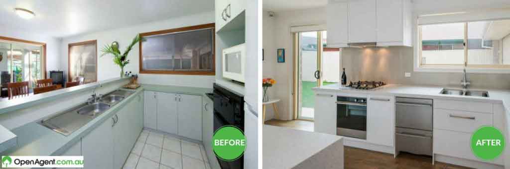 before and after kitchen renovation australia