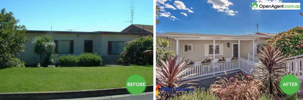 renovation front house exterior before and after