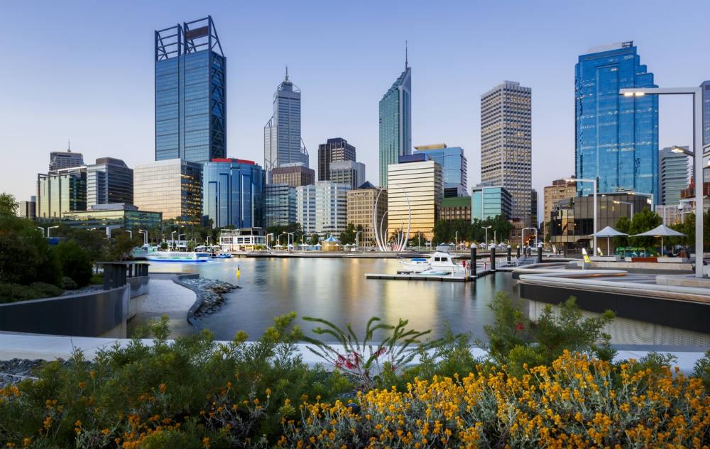 perth CBD and swan river